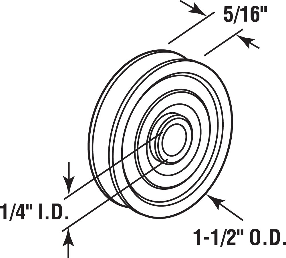 Slide-co 13562 Sliding Glass Door Roller 2-pack