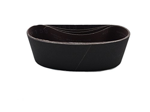 Silicon Carbide Heavy Duty Assorted Grit Cloth Sanding Belts 6 Pack 2 5 In X 16 40 60 80 100 120 150 Grits Model 03523