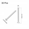 Uxcell M4x45mm Flat Head Machine Screws Inner Hex Screw 304 Stainless Steel Fasteners Bolts 30pcs