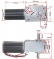High Torque Gear Motor 5840-31zy Double Output Shaft Turbine Worm Reducer 12v Dc 24v All-metal Self-locking 8mm Color Size