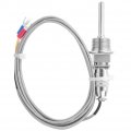 Temperature Sensor Probe K-type Stainless Steel Thermocouple 1 2 Npt Detachable 3-pin Connector With 2m 6 6ft Cable Rtd