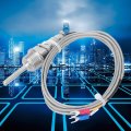 Temperature Sensor Probe K-type Stainless Steel Thermocouple 1 2 Npt Detachable 3-pin Connector With 2m 6 6ft Cable Rtd