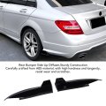 Rear Bumper Lip Diffuser Spoiler Glossy Black High Hardness Abs Material Fit For C Class W204 Amg Line 2008 2014 With Adhesive
