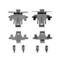 Front Disc Brake Hardware Set For Porsche Panamera 2017 To 2023 Alx Pau Df 340 02018 Cla2 Standard Style Black Replacement Part 