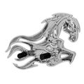 Grand General 90191 Chrome Plastic Flamed Horse Mud Flap Cut-out Accent 