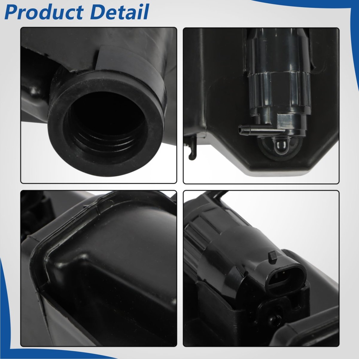 Black Windshield Washer Fluid Reservoir Tank With Pump Without Sensor Replacement For Maxima 2016-2023 Altima 2013-2017