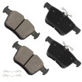 Rear D2255 Ceramic 4pcs W Hardware Disc Brake Pad Set 