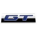 Chrome Finish Metal Emblem Gt Badge Blue Letter