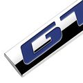 Chrome Finish Metal Emblem Gt Badge Blue Letter