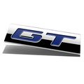 Chrome Finish Metal Emblem Gt Badge Blue Letter