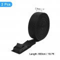 Uxcell Tie Down Straps 2pcs Adjustable Buckle Lashing 19 7 X 1 Cinch Strap For Luggage Packing Cargo Trucks Black
