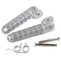 Tcmt Silver Front Foot Pegs Footpeg Footrest Bracket Set Fits For Ducati Monster 696 796 2009 2010 2011 2012 2013 2014 