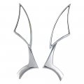 Nghtmre Chrome Motorcycle Spear Blade Mini Side Mirrors For Suzuki Kawasaki Honda Cruisers Metric Adaptors 