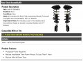 Rear Strut Assembly Kit 2 Piece Compatible With 2004-2013 Chevy Impala Fits Models 17-inch Wheels