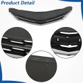 Black With Silvery Molding Frame Front Bumper Grille Upper And Lower Honeycomb 2pcs Replacement For Cruze 2016-2018