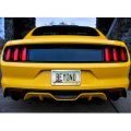 Ford Mustang Outline In Yellow Dual Logos Mirror Chrome Metal License Plate Frame 12 X 6 Universal Fit For Car With Theft