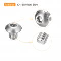 Uxcell 10-32x1 4 Button Head Socket Cap Screws 10pcs 304 Stainless Steel Fasteners Hex Bolts Full Thread Drive