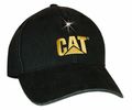 Cat019605 6 Panel Cap Impact Resistant Led Hat With Yellow Cat Logo Black 