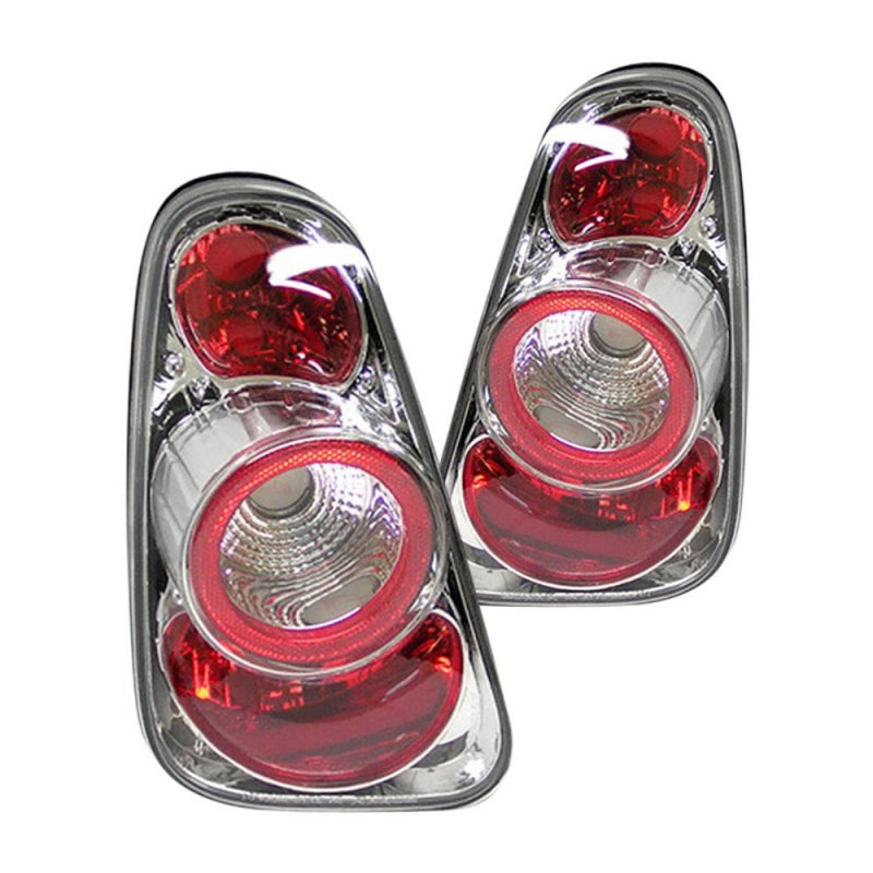 2002-2008 Mini Cooper R50 R52 R53 Chrome Bezel Euro Style Altezza Tail Light Housing Lamp Assembly Replacement Driver And