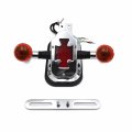 Httmt- Chrome Amber Metal Cross Tail Light Brake Turn Signal Compatiable With Big Twin Fl Motorcycle Bike P N Xh3118b-c-01-cd 