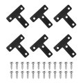 6pcs T Shape Flat Bracket 1 97 X Metal Corner Right Angle Brace Mending Plate With Screws For Wood Frame Furniture Fixing 