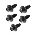 Engine Oil Drain Plugs For Pontiac Grand Am 2004 2005 5 Piece Set Steel Black 3 Bolt Grade Replacement 11519408 8-11519-408-0 