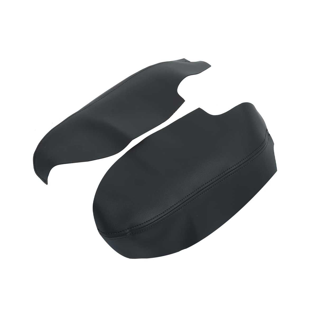 1pair Front Door Cover Armrest Pad Replacement Microfiber Leather For Acura Tsx 2010-2014 Black