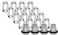 Honda Acura O E Style Radius Seat Chrome Lock Lug Installation Kit 16 Nuts 4 Locks2mm 50 Thread Pitch 1 37 Long 19mm Hex 