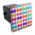 Girly Cute Colorful Bows Pattern Tow Trailer Hitch Cover Plug Insert