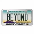 Ipick Image Made For Dodge Scat-pack Full Color 3d Embossed Letters On Mirror Chrome Metal License Plate Frame