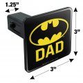 Batman Bat Dad Shield Logo Tow Trailer Hitch Cover Plug Insert