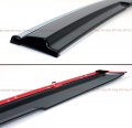 Premium Chrome Trim Mu Style Smoke Tinted Window Visor Rain Guard Deflector W Clips Compatible For 2022-2024 Honda Civic