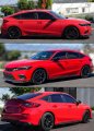 Premium Chrome Trim Mu Style Smoke Tinted Window Visor Rain Guard Deflector W Clips Compatible For 2022-2024 Honda Civic
