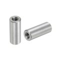 10pcs M4 Round Connector Nuts 304 Stainless Steel Coupling 20mm 0 8 Length Sleeve Rod Bar Stud Nut For Bracket M4x20x8mm 
