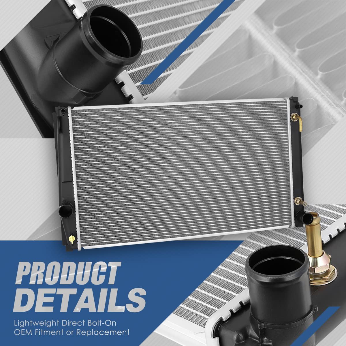 Dpi 13685 Factory Style 1-row Cooling Radiator For Esteem 1 6l Sedan At 95-00 Aluminum Core