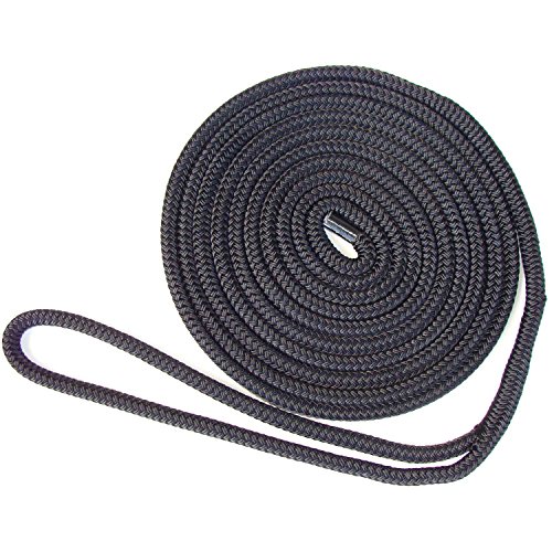 Nylon Double Braid Dock Line 1 2 In X 20 Ft Black 30-64420