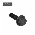 Uxcell Metric M8x25mm Hex Flange Bolts 5pcs 10 9 Grade Carbon Steel Hexagon Head Screws