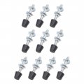 M5x47mm Carbon Steel Toggle Clamp Screw Assembly With Rounded Spindle Tip 10pcs 