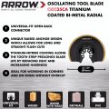 Osc35ca Titanium Coated Bi-metal Oscillating Tool Radial Saw Blade For Wood Metal Pvc And Drywall 3 5 In