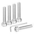 100pcs Hex Socket Head Cap Screws Bolts M3x16mm 304 Stainless Steel Drive Machine With Wrench Full Threaded Silver 