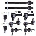 10-piece Inner Tie Rod End Outer Sway Bar Link Lower Ball Joint Fit 2001-2005 For Chrysler Sebring Dodge Stratus 