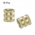 Uxcell Knurled Insert Nuts 16pcs M8 X 10mm L Od Thread Printing Brass Female Threadeds Heat Set Insert Embedment