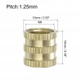 Uxcell Knurled Insert Nuts 16pcs M8 X 10mm L Od Thread Printing Brass Female Threadeds Heat Set Insert Embedment
