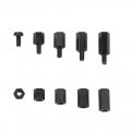 180pcs Hexagon Nylon Standoff Spacer Female Hex Shims Standoffss Nuts Thread Stand Spacer Replacement M2 Brass White Screw