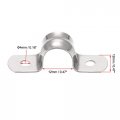 Uxcell 12mm 0 5 Rigid Pipe Strap 2 Holes Tube Straps 201 Stainless Steel Tension Clip Clamp 45pcs