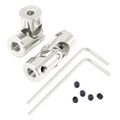 Saim 2 Pcs 3mm To 4mm Inner Dia Rotatable Universal Joint Connector 