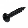 100 Pack Rok Hardware 6 X 3 4 Coarse Deep Thread Pan Head Screws Black Phosphate Wood Mdf 