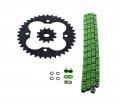 Fits Honda Trx250r 250r 520-92 Green O Ring Chain Sprocket Black 12 38