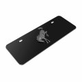 Ipick Image For Ford Bronco 3d Black Logo On 12 X 4 25 European Look Half-size Stainless Steel License Plate
