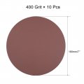 Uxcell 10pcs 7 Inch Hook And Loop Sanding Disc 400 Grits Flocking Sandpaper For Random Orbit Sander Brown